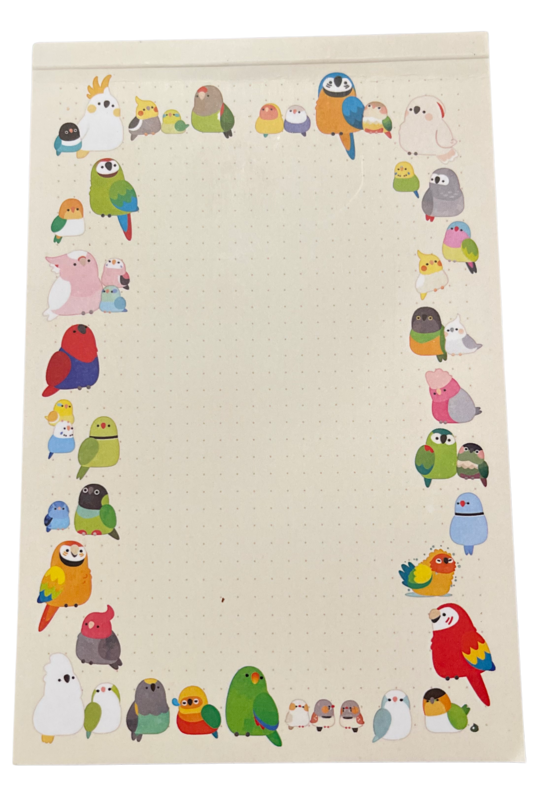 Bird Loafs Memo Pad. - 50 Sheets 4x6 w/hard stock cover