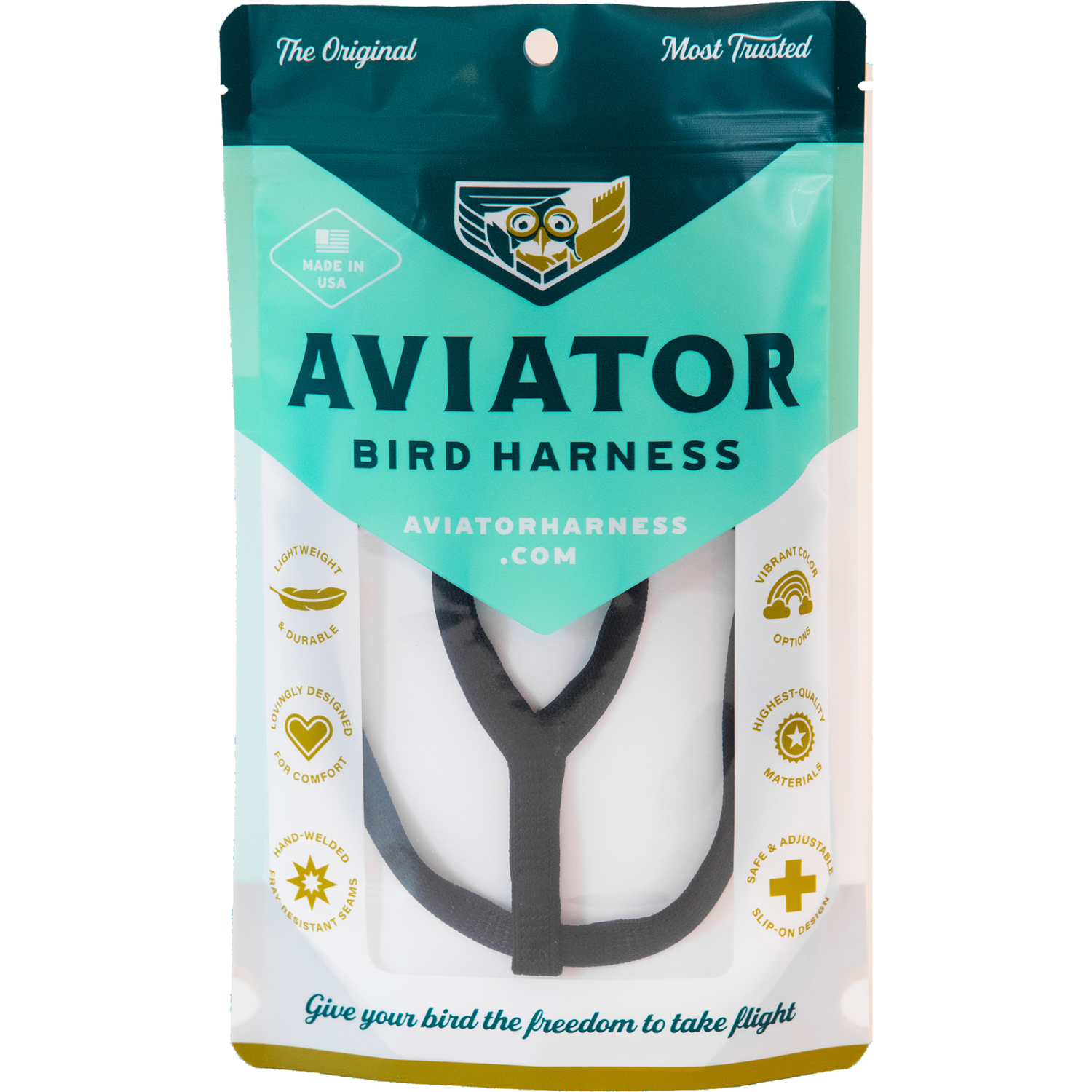 Aviator Harness and Leash - Color Black