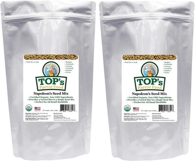 5Lb Napoleon Seed Two-Pack Organic TOPs Parrot Food (includes Shipping) 