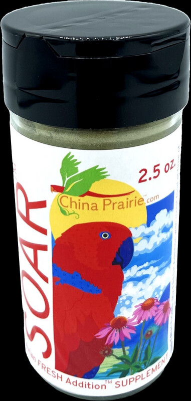 Soar! by China Prairie -- FRESH Addition- SOAR! is the original formula and is the nutritional supplement to choose for birds under stressful conditions, recovering from illness, and breeding pairs.