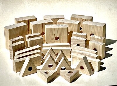 Bite Me Busy Blocks - Natural