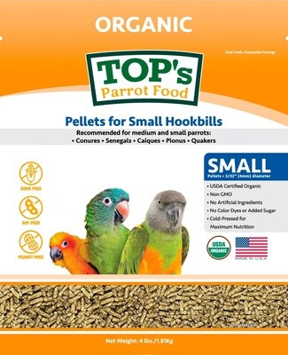 4Lb Small Pellet Two-Pack Organic TOPs Parrot Food (includes Shipping)
