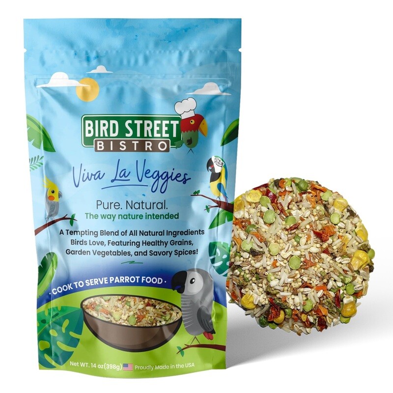 Viva La Veggies - A tempting blend of all natural ingredients birds love, featuring healthy grains, garden vegetables, and savory spices! - 14 oz
