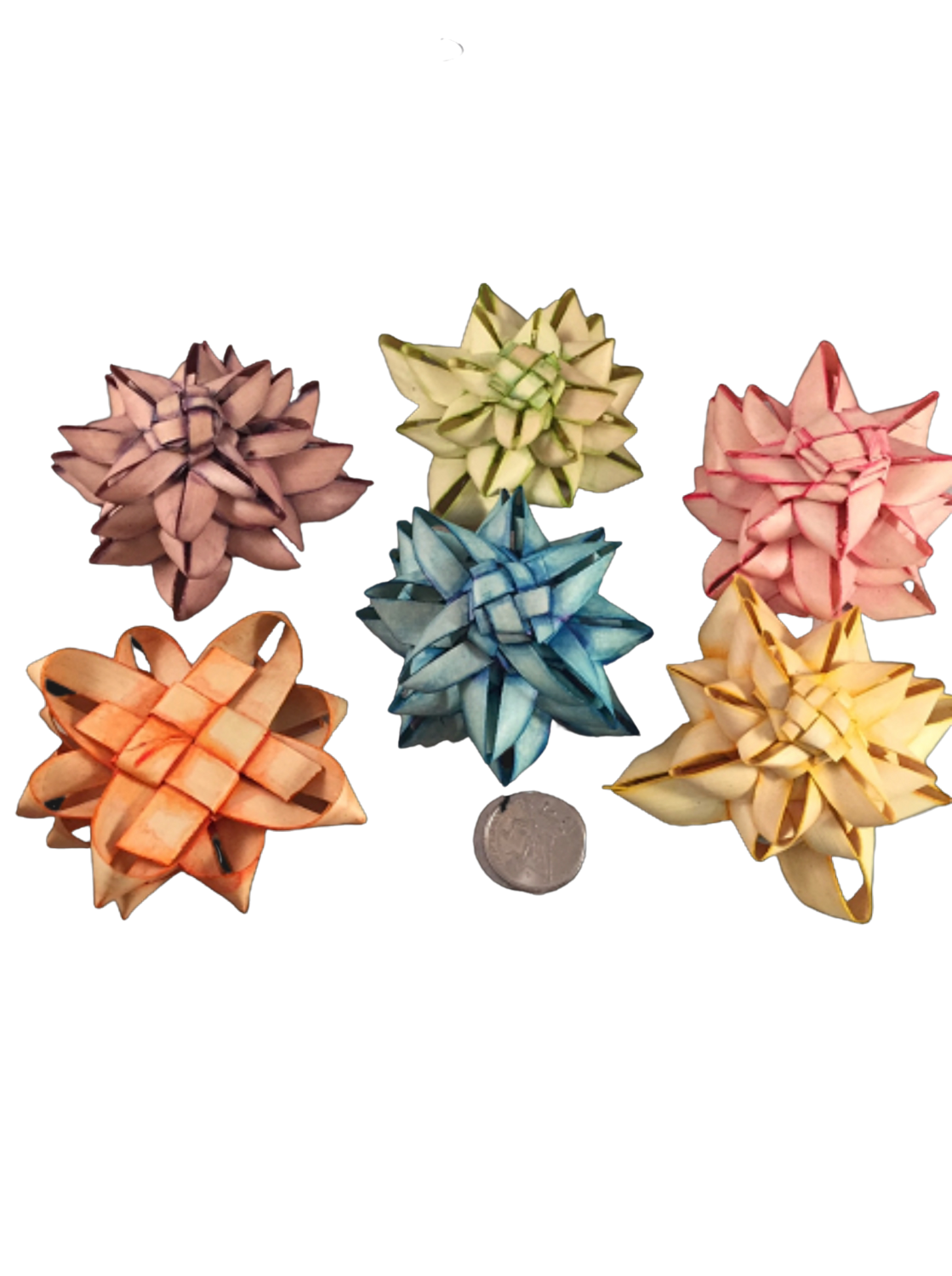 Colorful Fancy Palm Flowers 4pc by Feathered Addictions