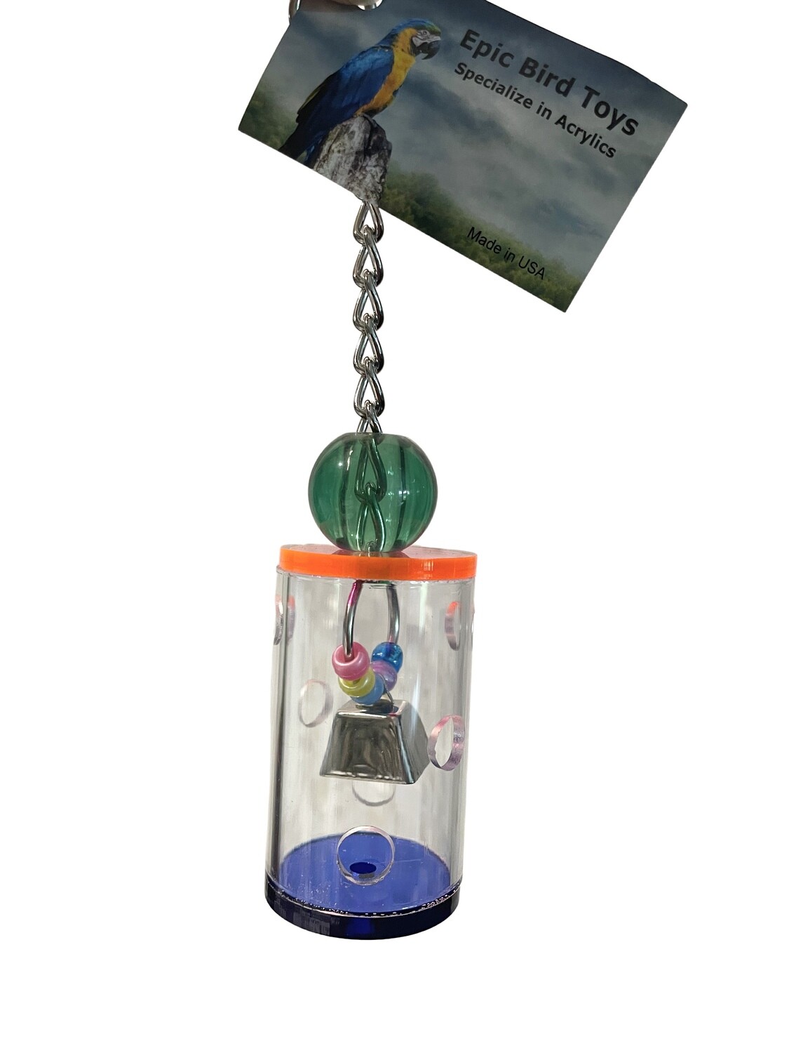 Awesome Acrylic Jingle Barrel by Epic Bird Toys