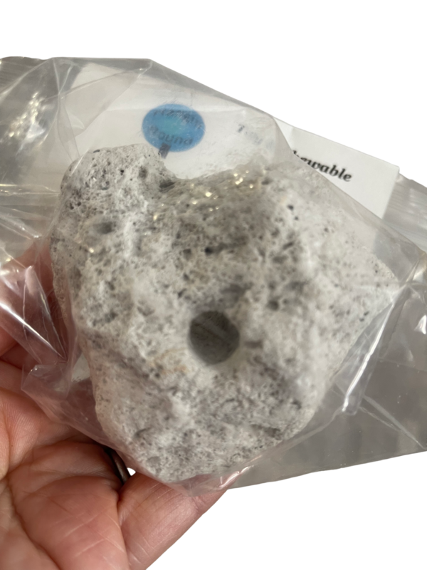 Pumice Rock with drilled hole ready to add to a skewer, rope or chain by Expandable Habitats