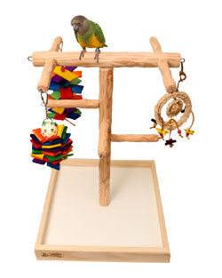 Deluxe NU Perch Table Top Parrot Climbing Tree - by Parrot Wizard