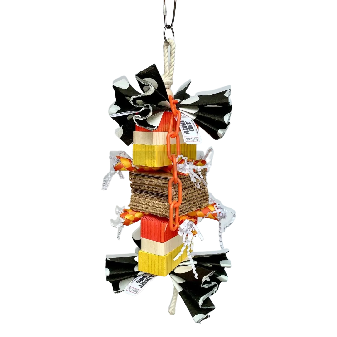 Betsy Large Halloween hanging toy for Medium and Large Size Birds by Bite Me Birdie