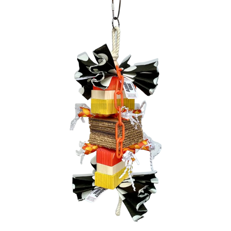 Betsy Large Halloween hanging toy for Medium and Large Size Birds by Bite Me Birdie
