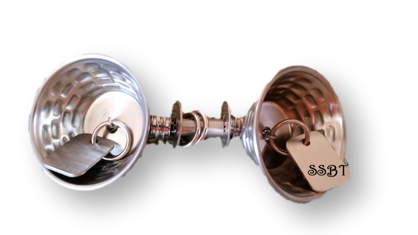 Twice the Chime Foot Toy - Stainless Steel - Hand made in the USA