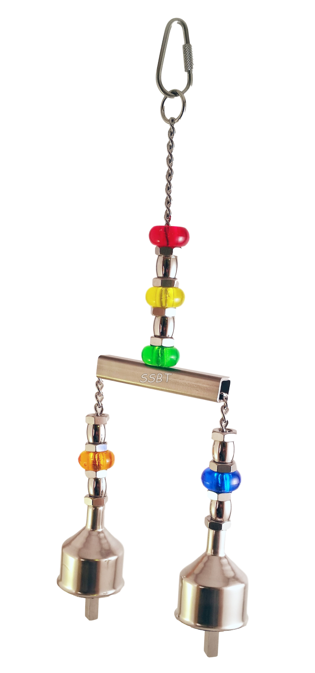 Duet Bird Toy - a nice Jing a Ling Ring! Stainless Steel - Hand made in the USA
