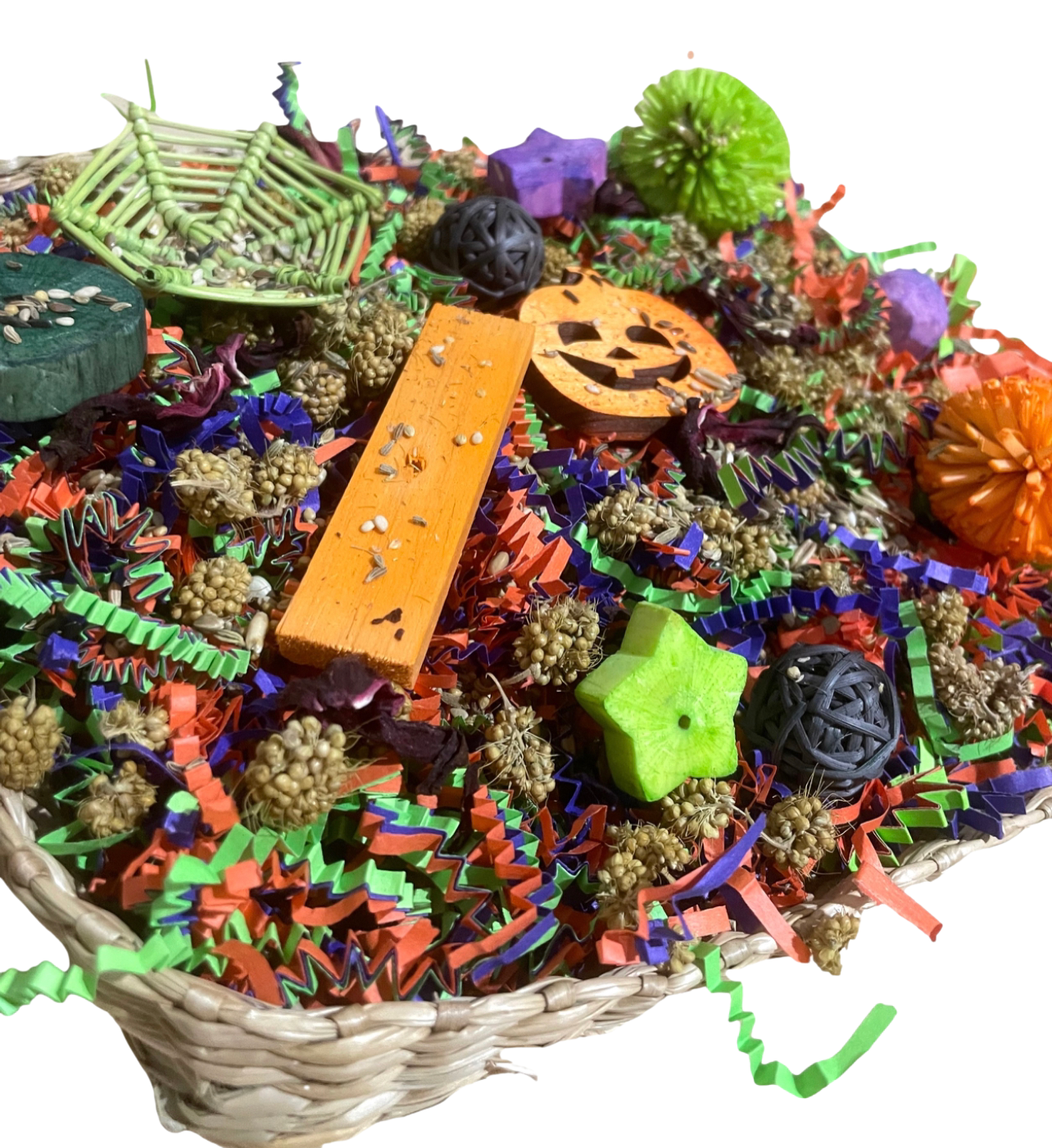 Goblins Among Us Seagrass Foraging Play &amp; TREAT Tray by Feathered Addictions