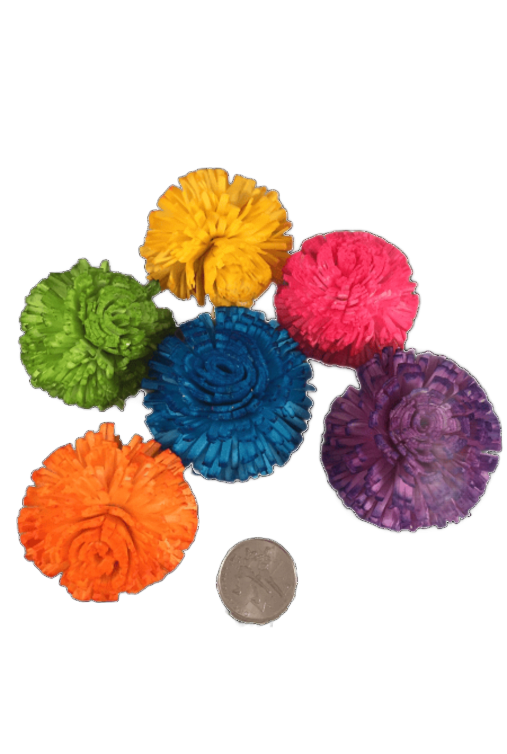 Super Soft Color Sola 2&quot; Poof Balls - 6 Pack by Feathered Addictions