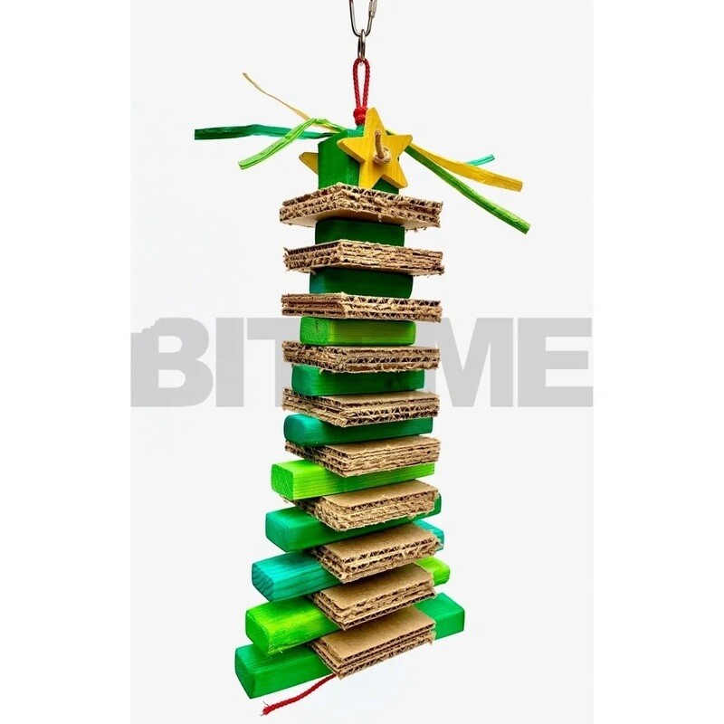 Large Wood Christmas Tree - by Bite Me Birdie Bird Toys
