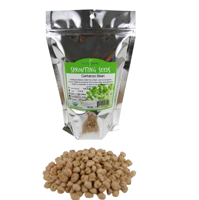 1Lb Organic Garbanzo Beans 4 Sprouting from TrueLeafMarket