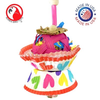 Heart Cane Cake Bird Toy for Tiny and Small Birds
