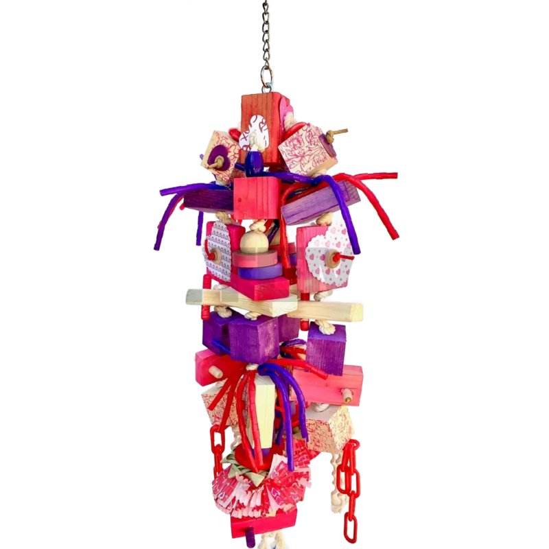 Valentino Valentine - 4 Section Hanging Toy, lots of diversity and color! from Bite Me Birdie
