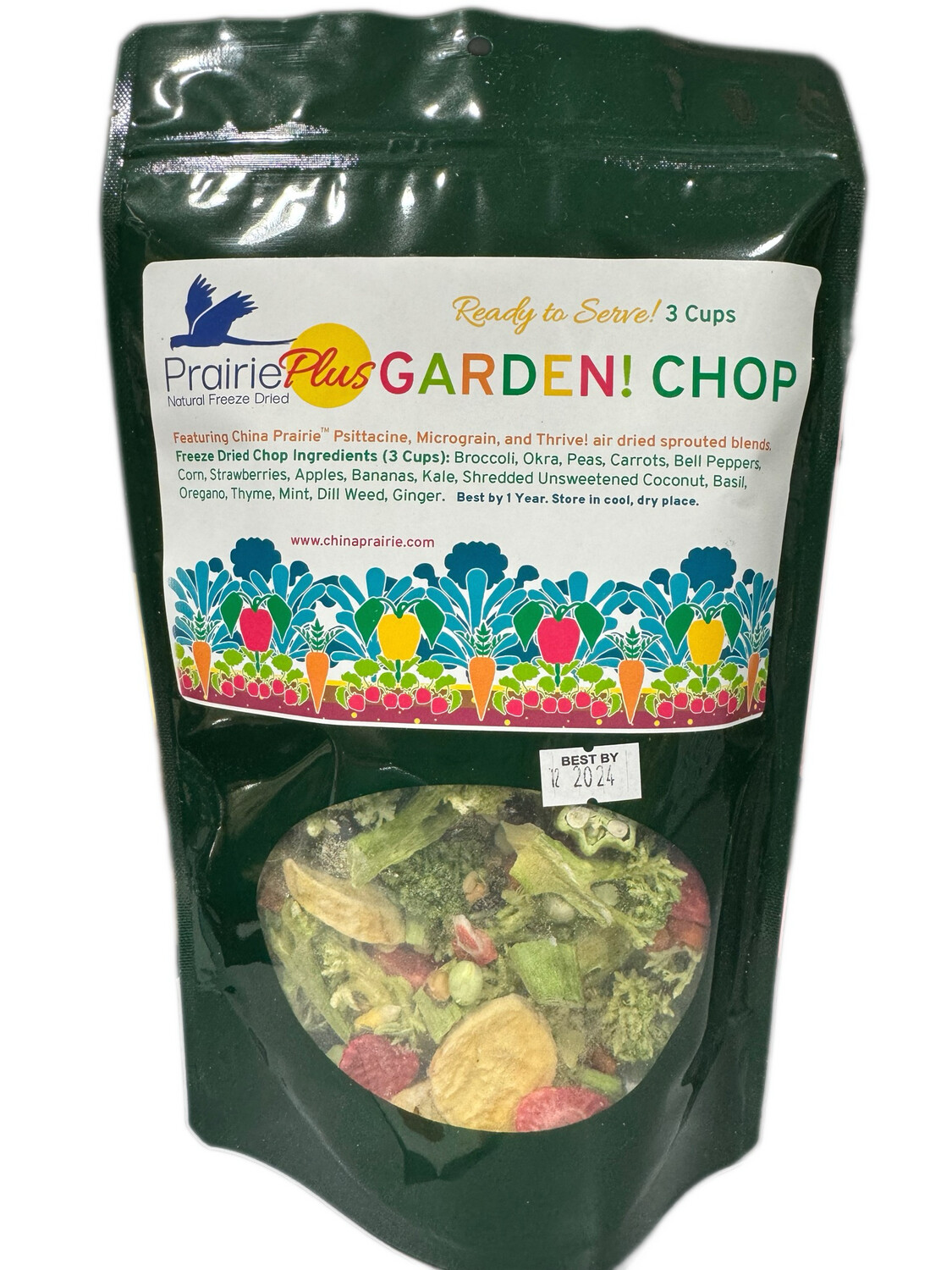 NEW! Garden Chop -- 3 cups freeze dried sprouts and veggie chop from China Prairie (exclusive to us!)
