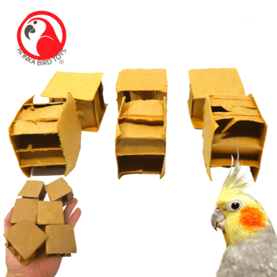 1.25" 6 Pack of Cardboard Cubes by Bonka Bird Toys