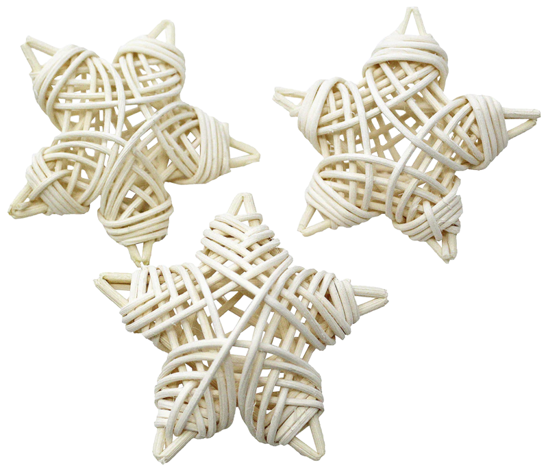 Natural Puff Vine Stars - 3 Pack by Bonka Bird Toys