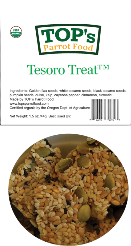 Organic Tesoro Treats - Veggies from TOPs Parrot Food