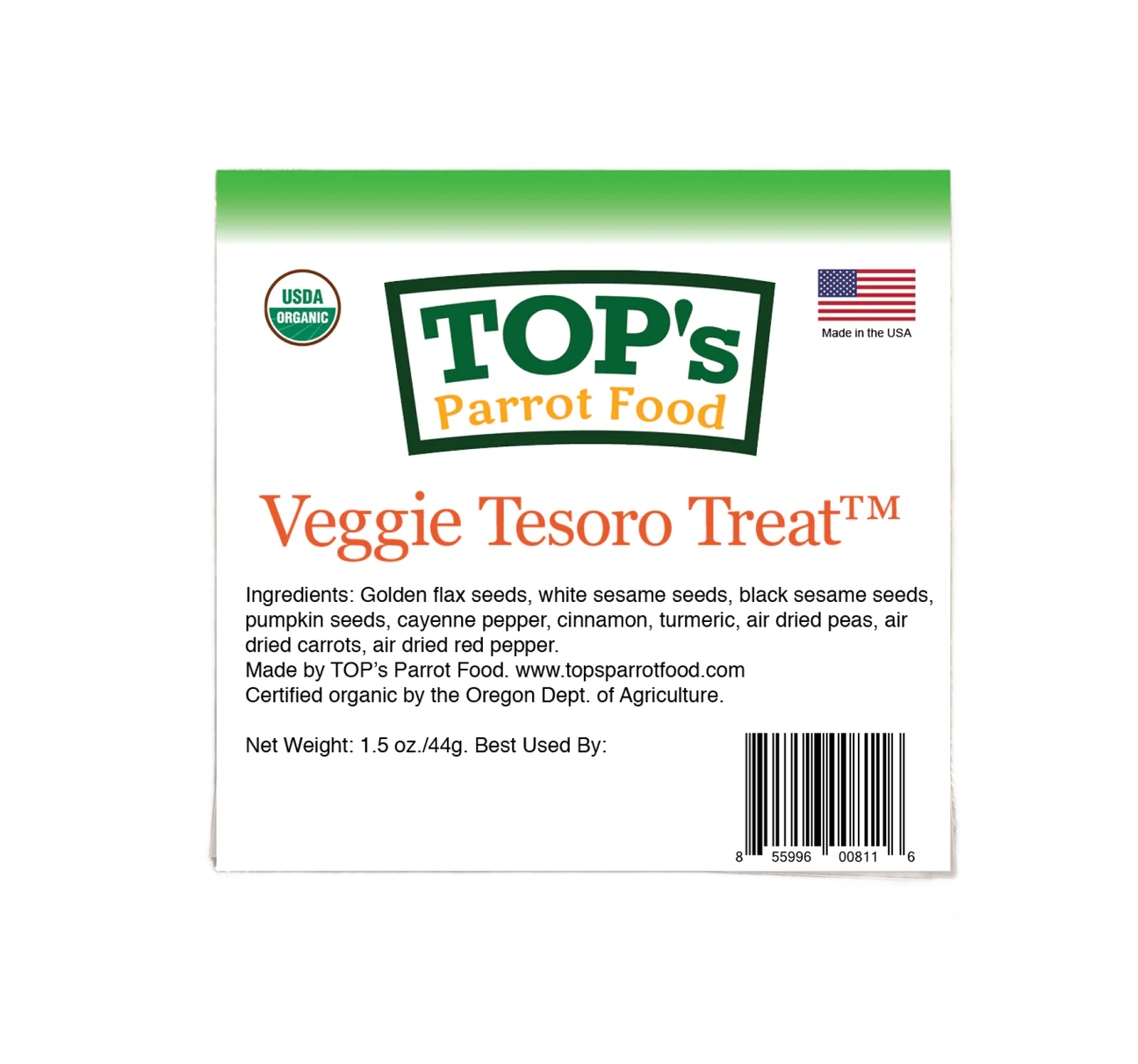 Tesoro Treats - Veggies from TOPs Parrot Food