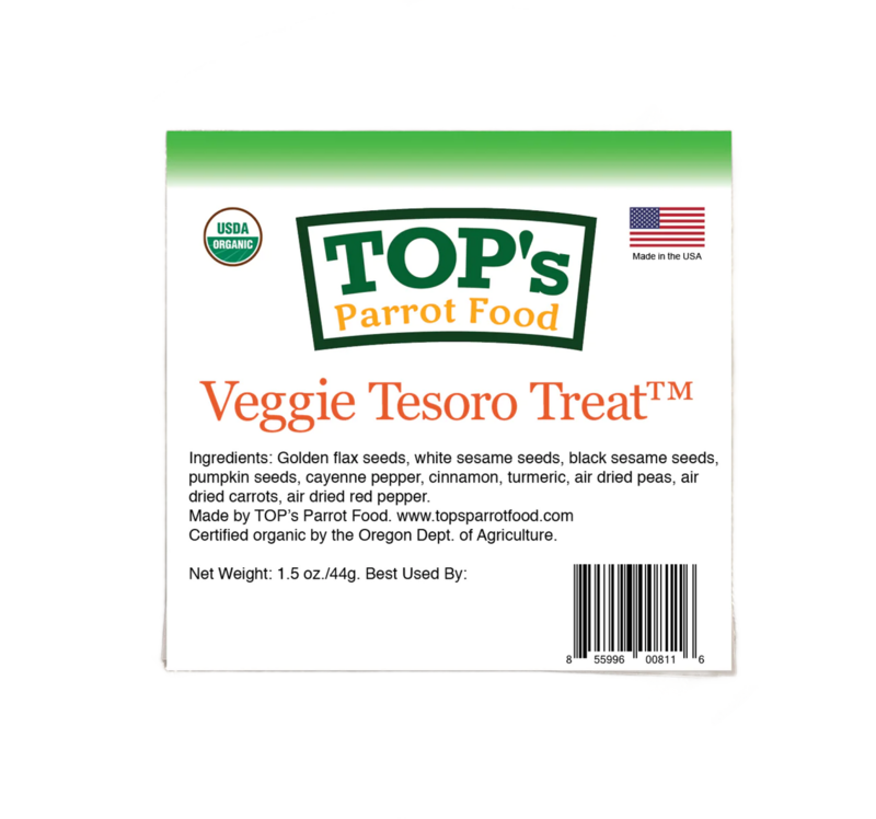 Tesoro Treats - Veggies from TOPs Parrot Food
