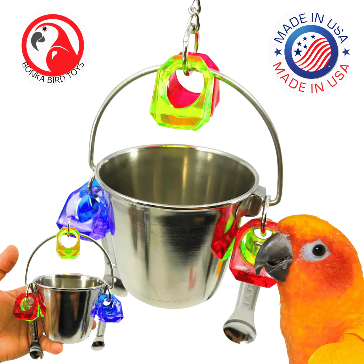 Small Fun Bucket by Bonka Bird Toys - Limited Edition