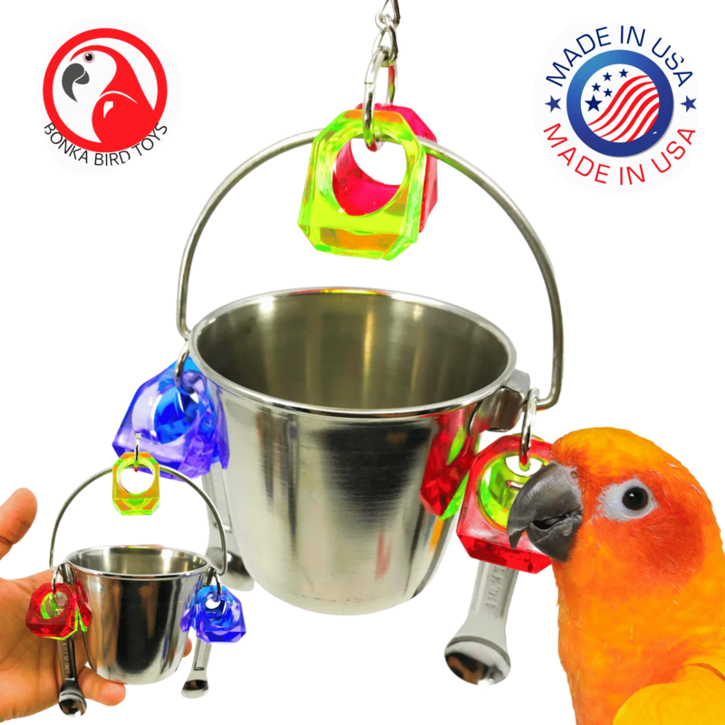 Small Fun Bucket by Bonka Bird Toys - Limited Edition