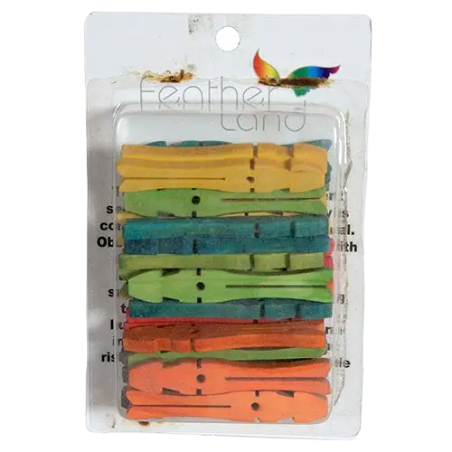 Pre Drilled Colorful Wood Clothes Pins by Featherland Paradise