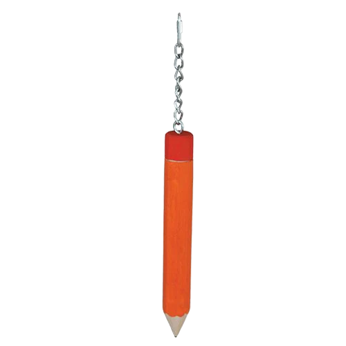 Large Parrot Wooden Toy Pencil on Chain by Featherland Paradise