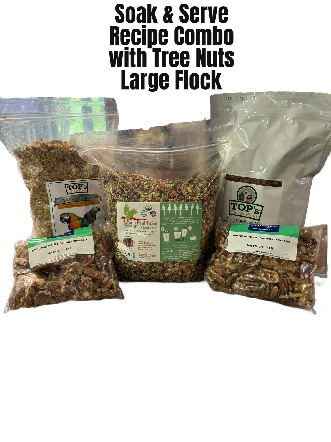 Soak &amp; Serve Recipe with Tree Nuts Combo - Large Flock