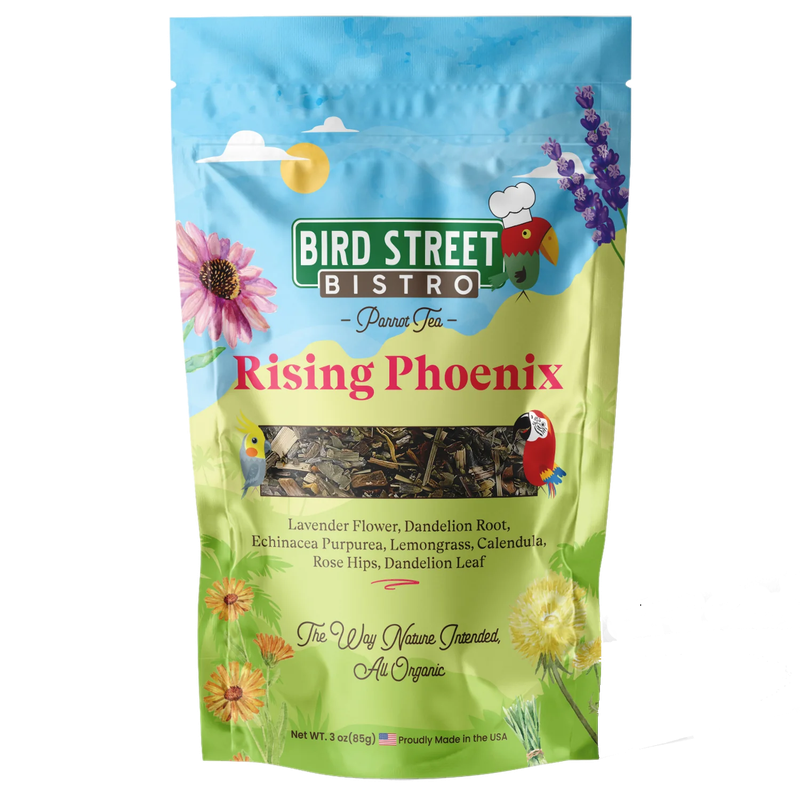 RISING PHOENIX - PARROT TEA 100% Organic, human grade healing herbs.