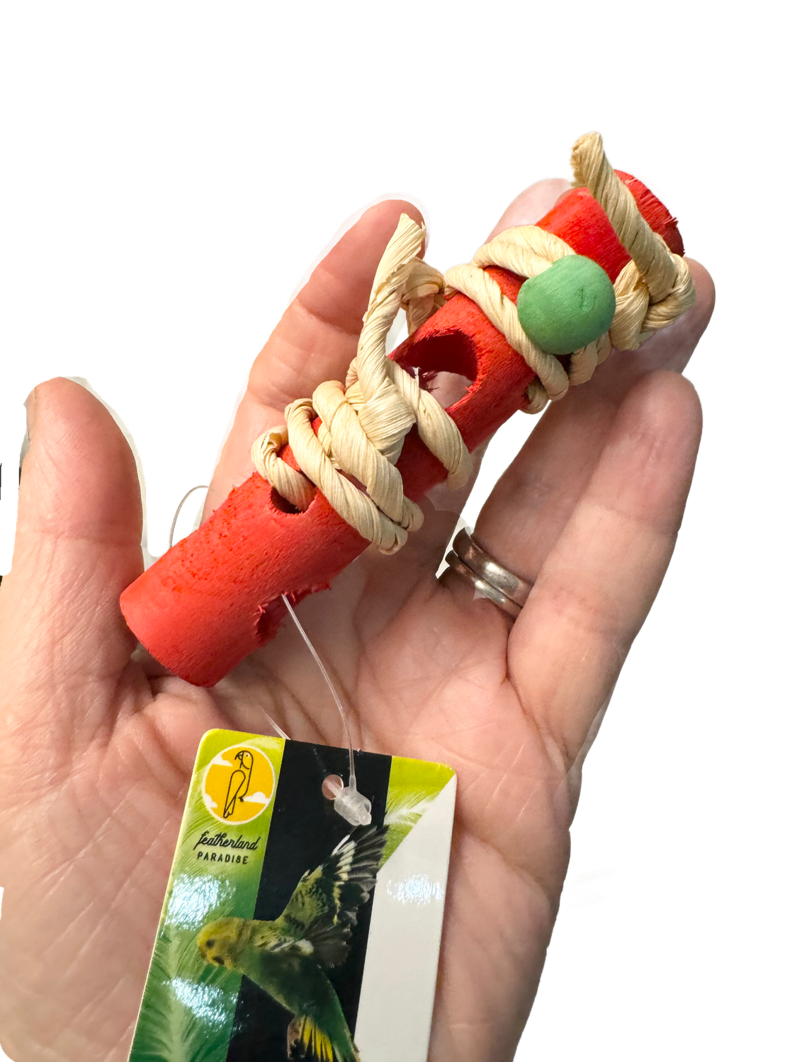 Loadable Firecracker Foraging Foot Toy Small for Small and Medium size Birds by Feather Paradise