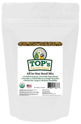 Tops Parrots Food 1 Lb USDA Organic All in One Seed Mix