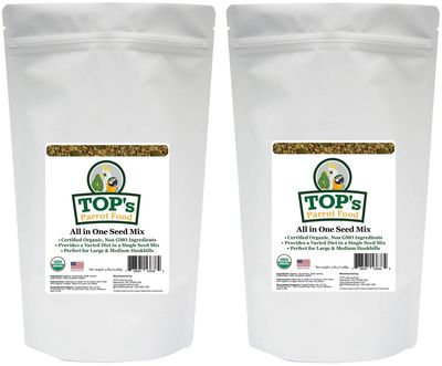 5Lb All In One Seed Two-Pack Organic TOPs Parrot Food (includes Shipping) 