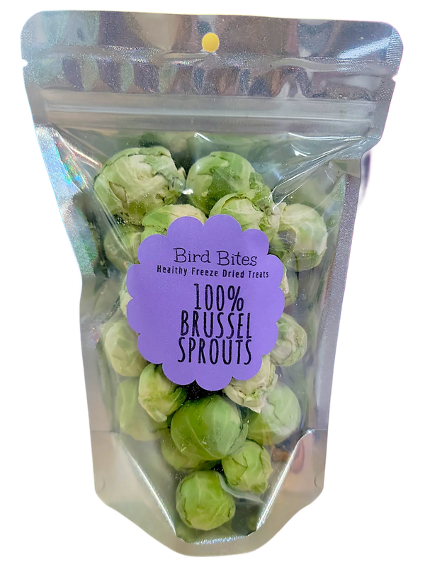 100% Freeze Dried Brussel Sprouts by Bird Bites Generous 1.5 Cup Size