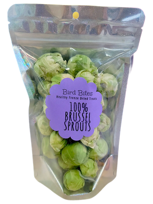 100% Freeze Dried Brussel Sprouts by Bird Bites Generous 1.5 Cup Size