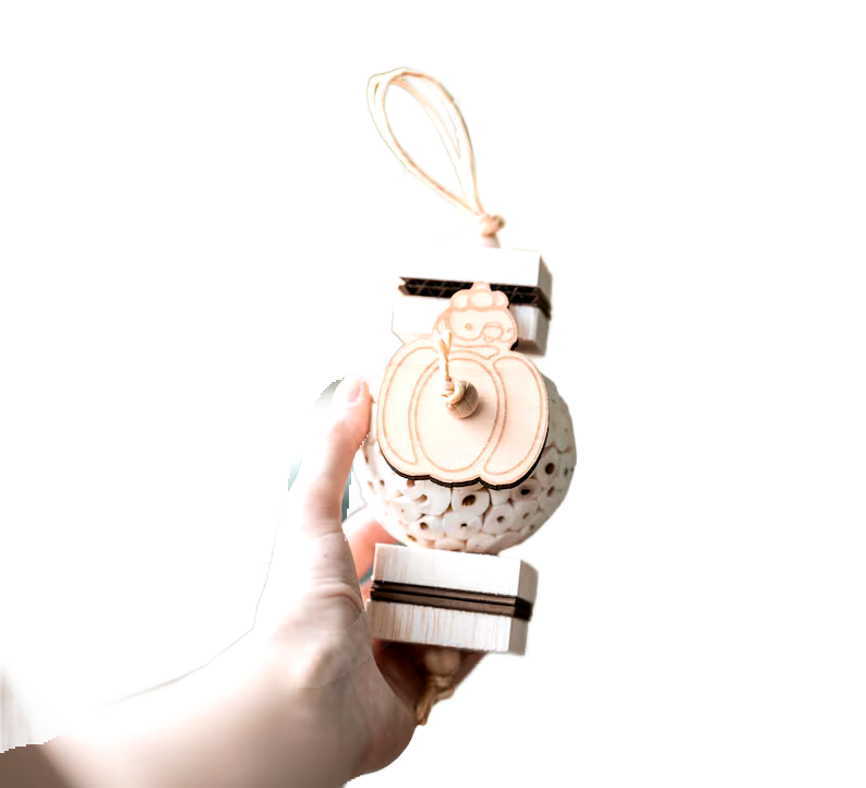 White Pumpkin Hanging Toy - by Little Dinos
