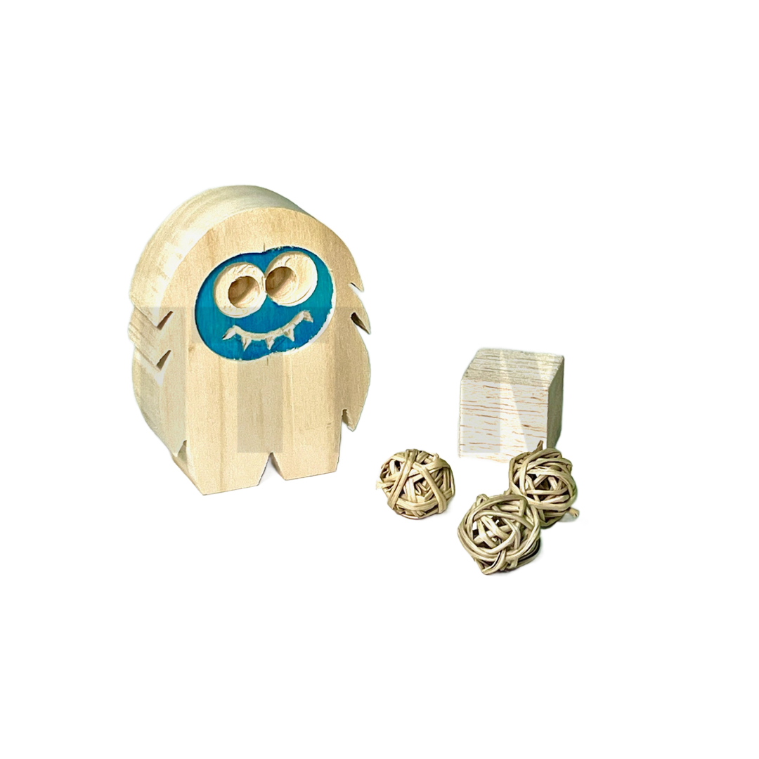 Small Parrot Party Patio Bumble the Abominable Snowman Refill - by Bite Me Birdie Bird Toys