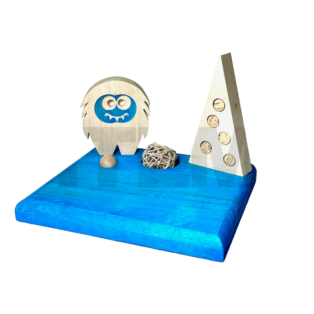 Medium Parrot Party Patio Bumble the Abominable Snowman - by Bite Me Birdie Bird Toys