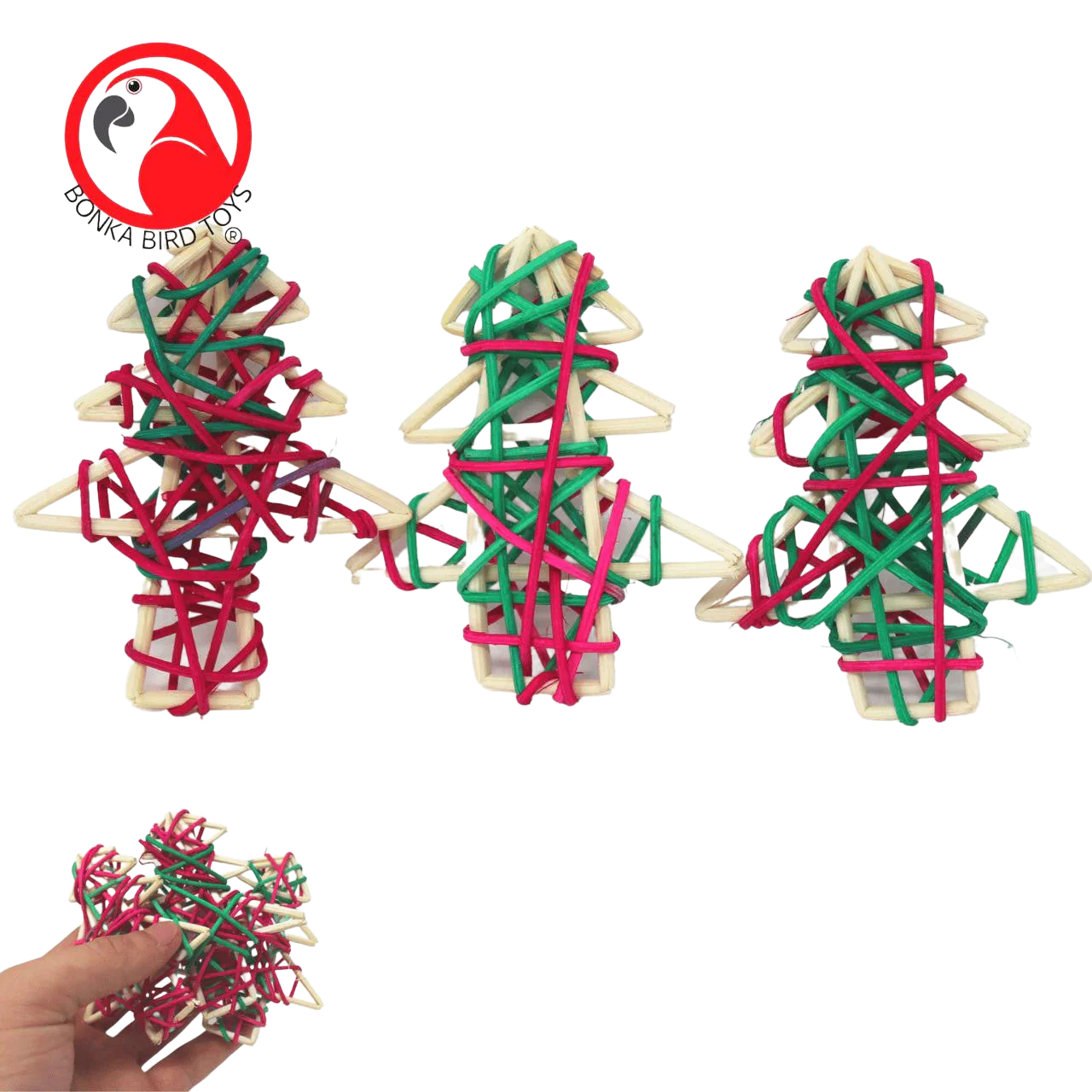 Small 3 Pack Colorful Vine Christmas Trees