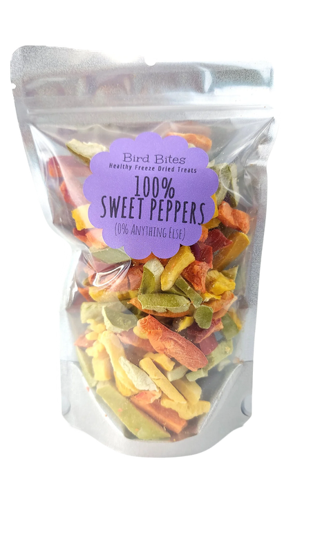 100% Freeze Dried Sweet Peppers - by Bird Bites Generous 1.5 Cup