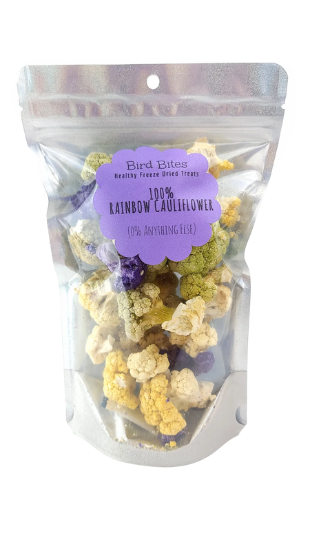 100% Freeze Dried Rainbow Cauliflower - by Bird Bites Generous 1.5 Cups