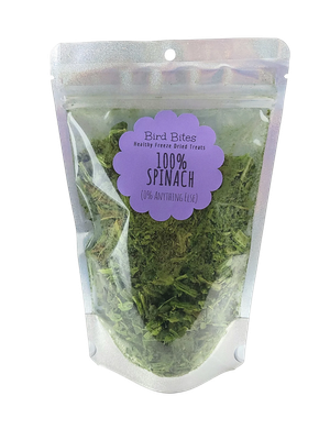 100% Freeze Dried Spinach by Bird Bites Generous 1.5 Cup Size