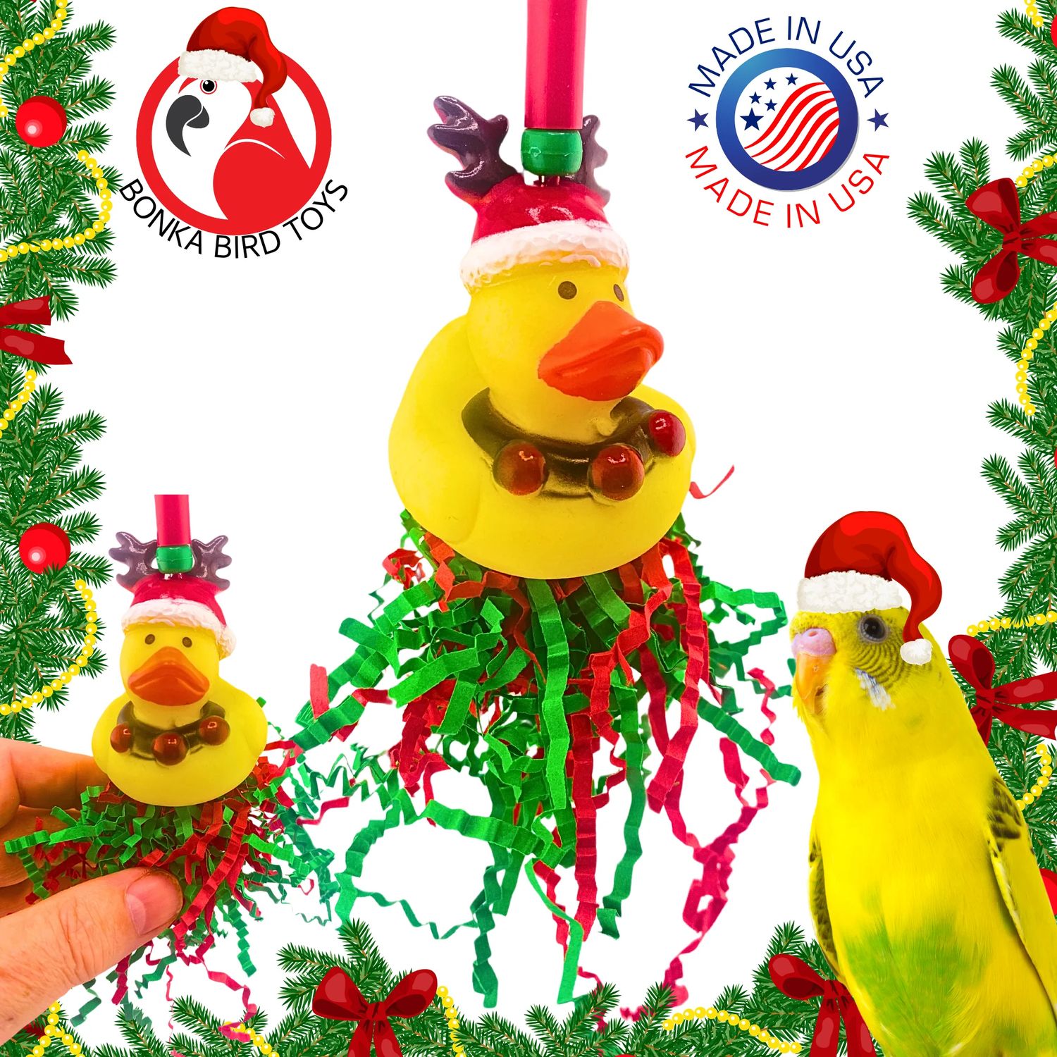 Christmas Reindeer Duck by Bonka Bird Toys