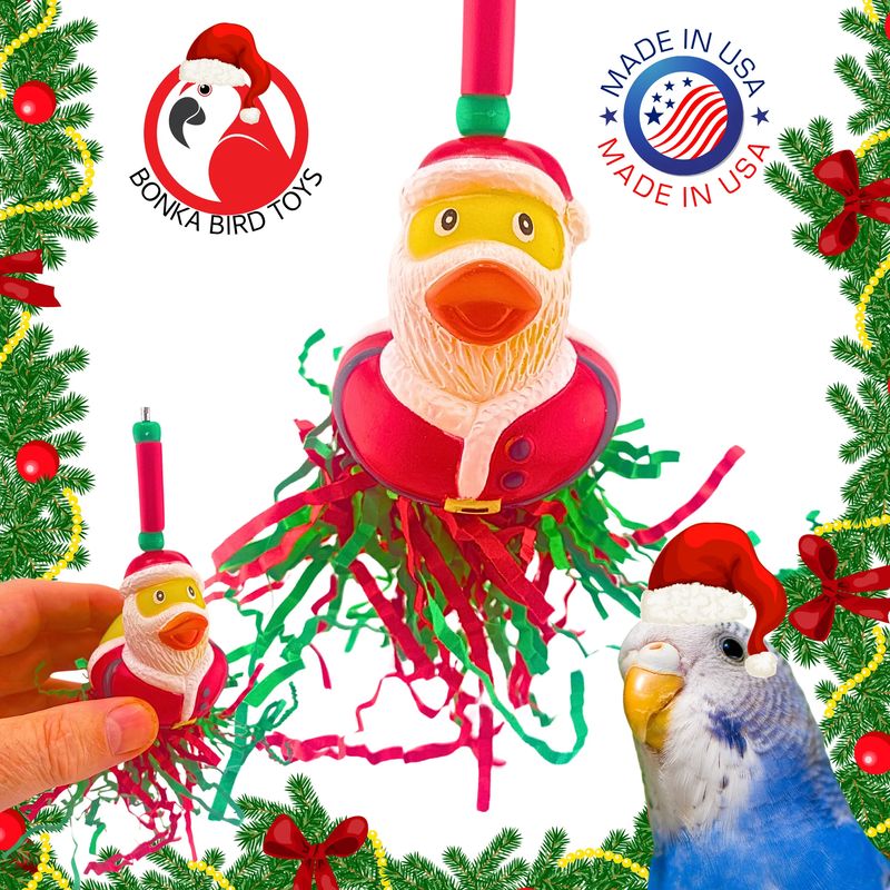 Christmas Santa Duck by Bonka Bird Toys