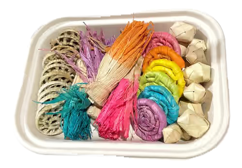 Corn Husk &amp; Palm Crunch Blissful Box with Reusable Foraging Tray by Feathered Addictions