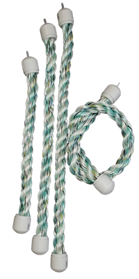 1.5 Inch Diamter Polypropylene Rope Perch  - Multi Color 32&quot; Length