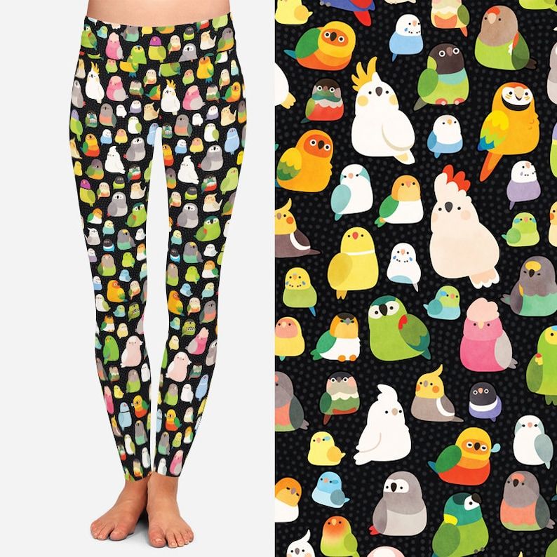 Bird Loafs Leggings - Size Small - Large (2-10)